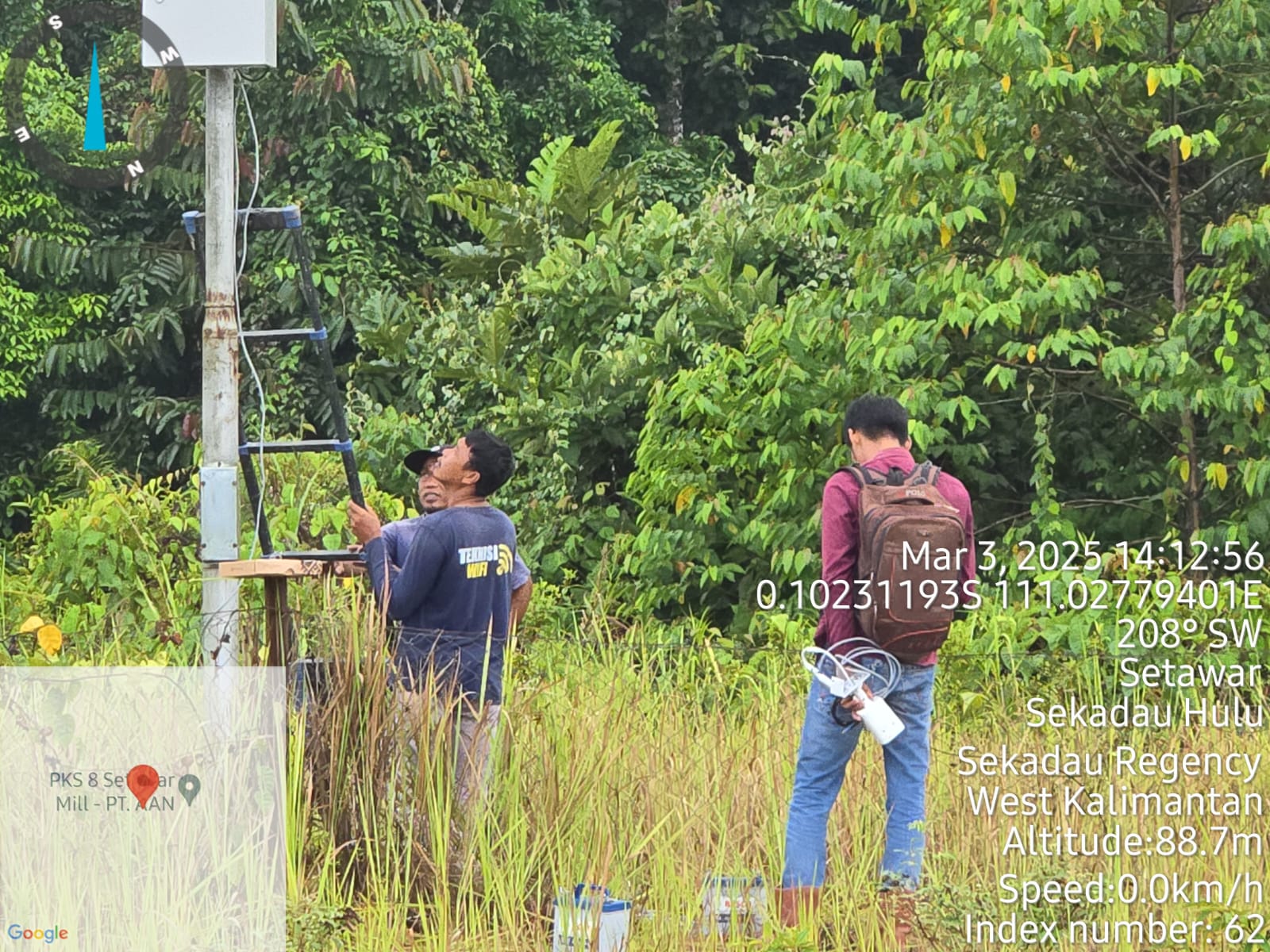 Instalasi CCTV denag panel surya